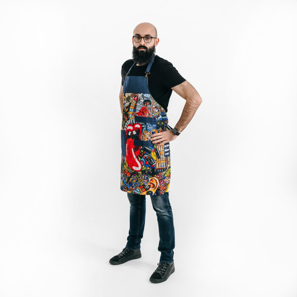 Zástěra Rock 'N' Rolla – kuchařská zástěra pro milovníky rocku