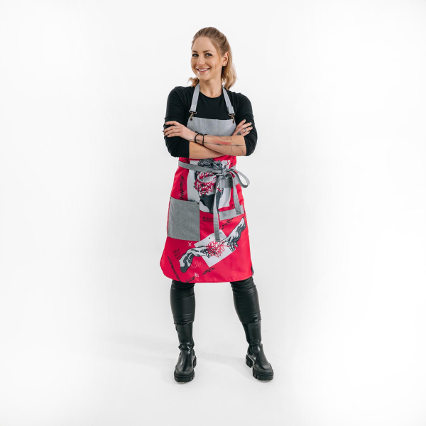 Zástěra Art Not War – kuchařská zástěra s uměleckým motivem