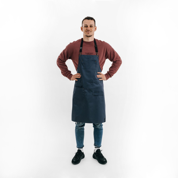 Zástěra Shadow – tmavě šedá kuchařská zástěra