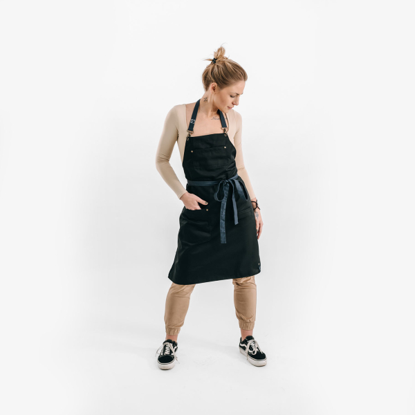 Zástěra Black & Grey – kvalitní kuchařská zástěra na vaření