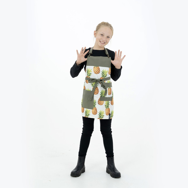 Dětská zástěra Pineapple – kuchařská zástěra s ananasovým vzorem