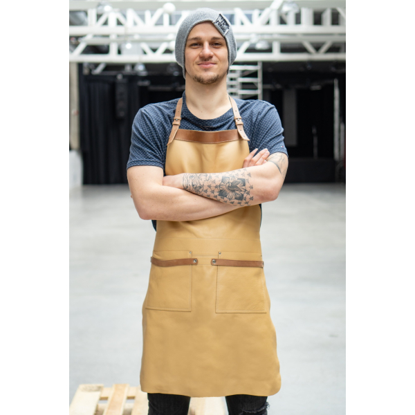 Zástěra Cowboy – kožená kuchařská zástěra na gril i výčep